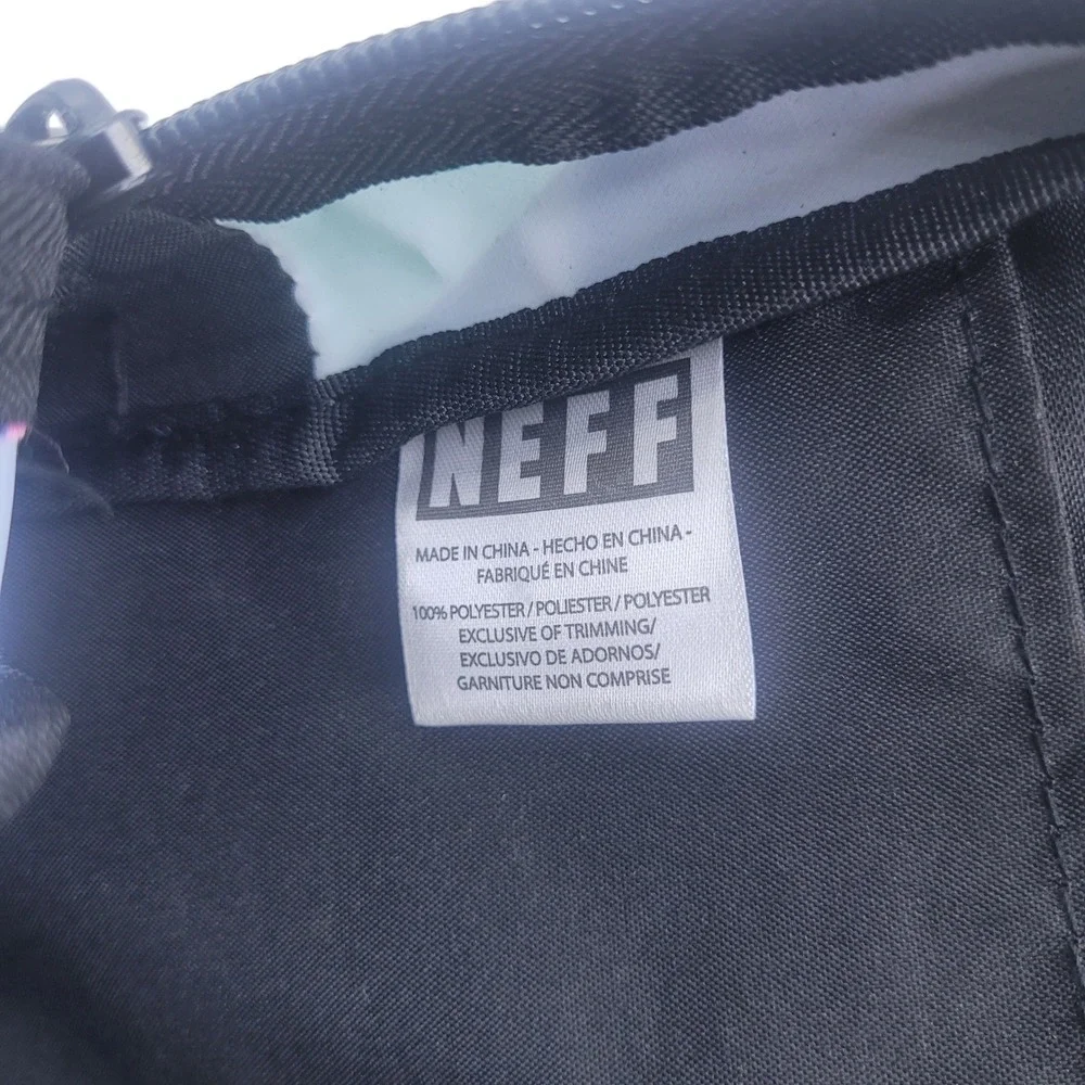 Neff Mini Sling Backpack Multicolor‎ Camo Black Front Pocket Adjustable Strap